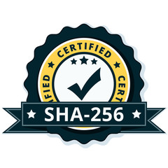 SHA-256 Certified label illustration