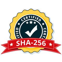 SHA-256 Certified label illustration