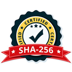 SHA-256 Certified label illustration