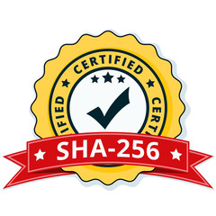 SHA-256 Certified label illustration