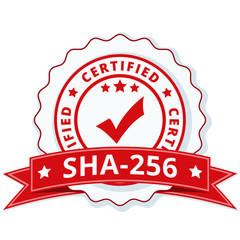 SHA-256 Certified label illustration