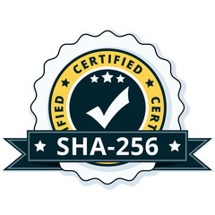 SHA-256 Certified label illustration