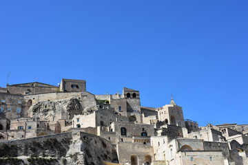 Italy, Basilicata, Matera, city of stones, Unesco heritage, capital of European culture 2019. View of the ancient city