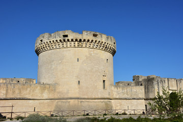 Fototapeta na wymiar Italy, Basilicata, Matera, city of stones, Unesco heritage, capital of European culture 2019. Aragonese Castle, year 1501