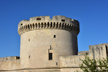 Fototapeta na wymiar Italy, Basilicata, Matera, city of stones, Unesco heritage, capital of European culture 2019. Aragonese Castle, year 1501