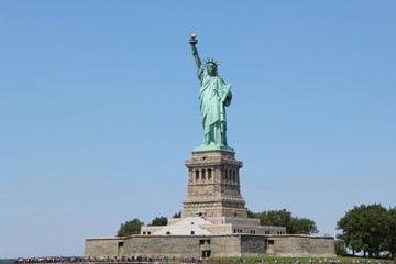 Fototapeta na wymiar Statue of Liberty, New York - July 19, 2017