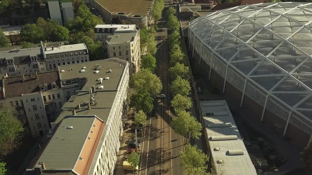 Aerial view of Leipzig street, Germany