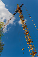 The building crane on project site