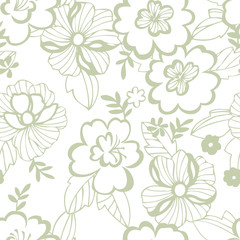 Seamless pattern with floral ornament