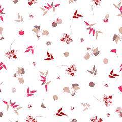 Autumn florals seamless repeat pattern