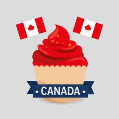 happy canada day celebration poster vector illustration design