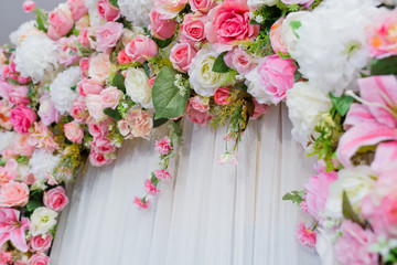 flower background, backdrop wedding decoration, rose pattern, Wall flower, colorful background, fresh rose