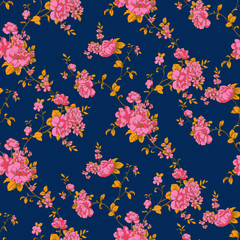 Obraz na płótnie Canvas Elegance Seamless pattern with flowers roses