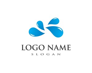 Obraz premium water drop Logo Template