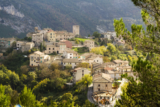 A view of Pierosara, little village near Genga and beautyful Frasassi caves