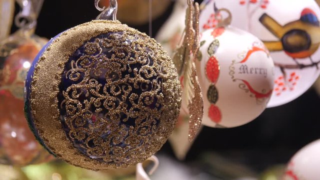 Christmas ball with golden detail