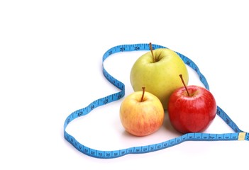 apple with tape measure