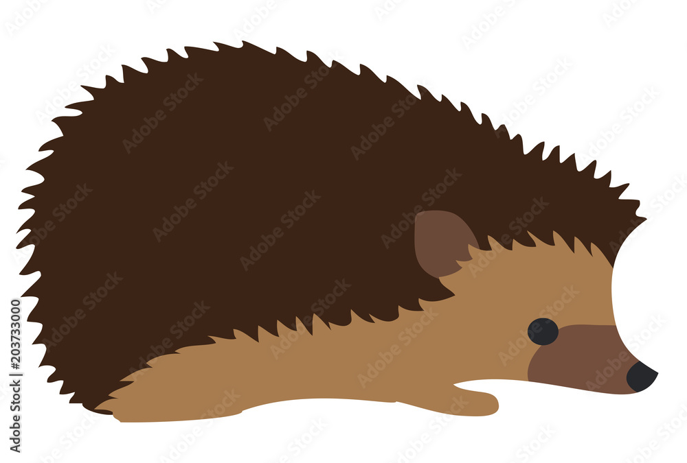 Sticker vector cute hedgehog