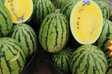 Fresh watermelon is delicious at street food