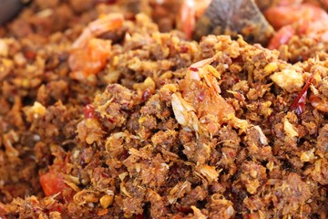 Chili paste spicy is delicious with spices