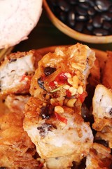 taro dessert and black beans traditional chinese pancake