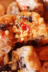 taro dessert and black beans traditional chinese pancake