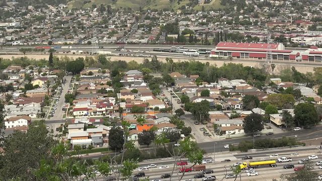 Ariel Footage Of East Los Angeles