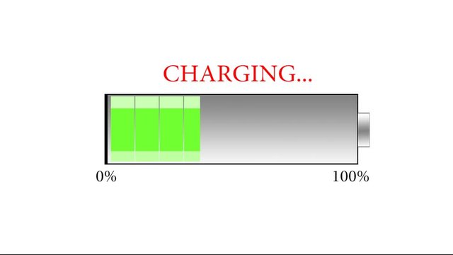 charging battery with percentage