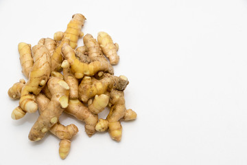 White Turmeric isolated on white