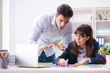 Obraz premium People discussing new design of project