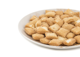 Indian Traditional Tea-Time Snack Shakkar pare Also Know as Shakkarpare, Shakarpali, Shakkar Para, or Shankarpalli is a Snack Typically Made in India During Diwali or Christmas.