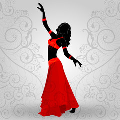 Obraz na płótnie Canvas woman dancing oriental dances