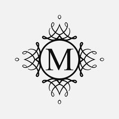 Vintage ornamental monogram