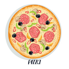 pizza with pepperoni