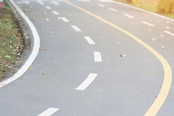 Empty Road at public park for running