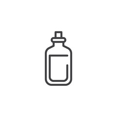 Medicine Bottle outline icon. linear style sign for mobile concept and web design. Extract of medicine simple line vector icon. Symbol, logo illustration. Pixel perfect vector graphics