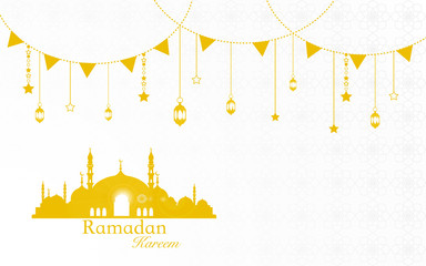 Decorative Ramadan Kareem and Eid vector concept. Illustration of creative islamic graphic design.
