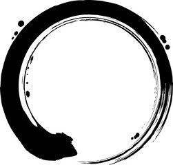 丸　円　黒　筆文字