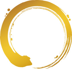 丸　円　金　筆文字