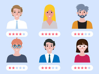 Social rating concept.