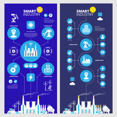 Industrial infographic. Industry 4.0 illustration