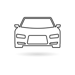 Naklejka na ściany i meble Car line icon, simple vector icon 