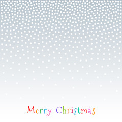 Christmas. New Year 2018. Gradient Snow Flake Dots Background. Vector illustration 