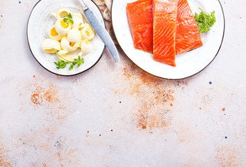 salmon fish and butter