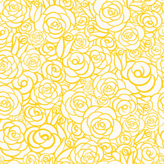 Seamless Soft Yellow Rose Flower Bed Background
