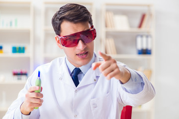 Young dentist working in the dentistry hospital