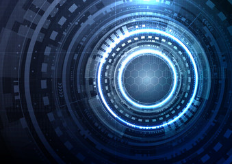 Technological interface future system hud platform abstract background vector