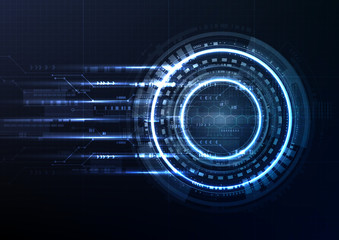 Technological interface future system hud abstract background vector