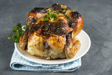 Roasted chicken with fresh parsley