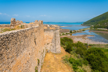 Castle of Grivas in Lefkada ionian island in Greece. It was built in 1807 by Ali Pasha of Ioannina